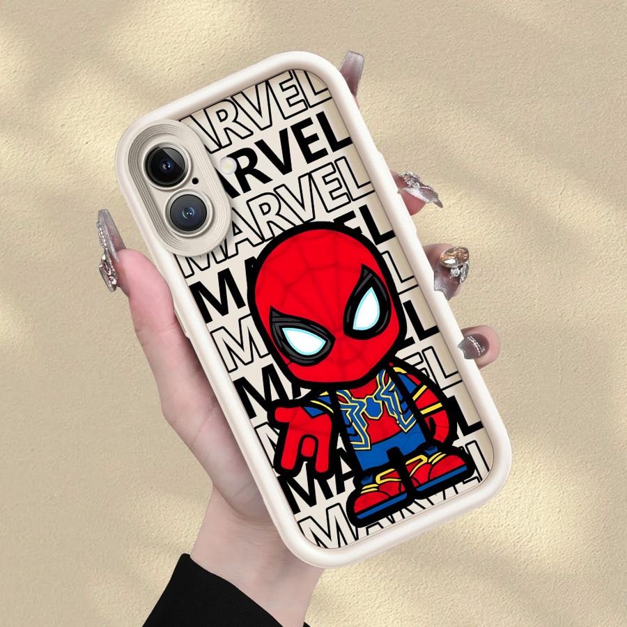 Hülle für iPhone 17 Air XR 15 16 14 Plus 13 12 11 Pro Max XS Max 16e Weiche Schale Marvel S Spider-Man Und Hulk