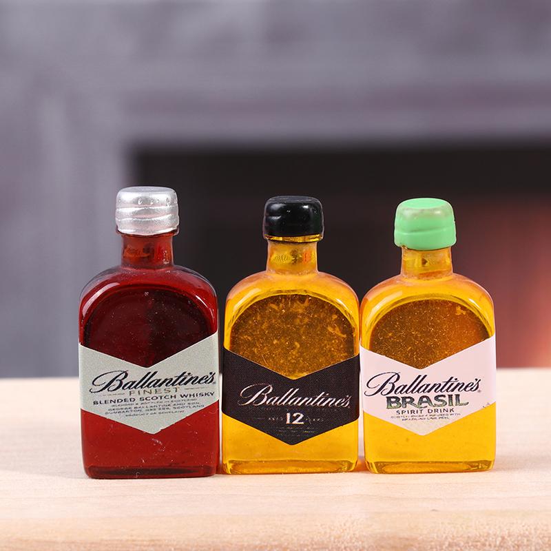 3/5 stk 1:12 Dukkehus Miniatur Whisky Flaske Vin Drik Flaske Drikke Dukke Dekoration