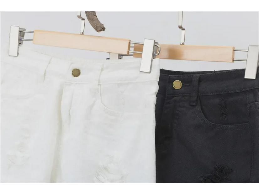 Plus Size Women's High-Waist Ripped Denim Shorts - Summer Loose Fit, Raw Edge, A-Line Style