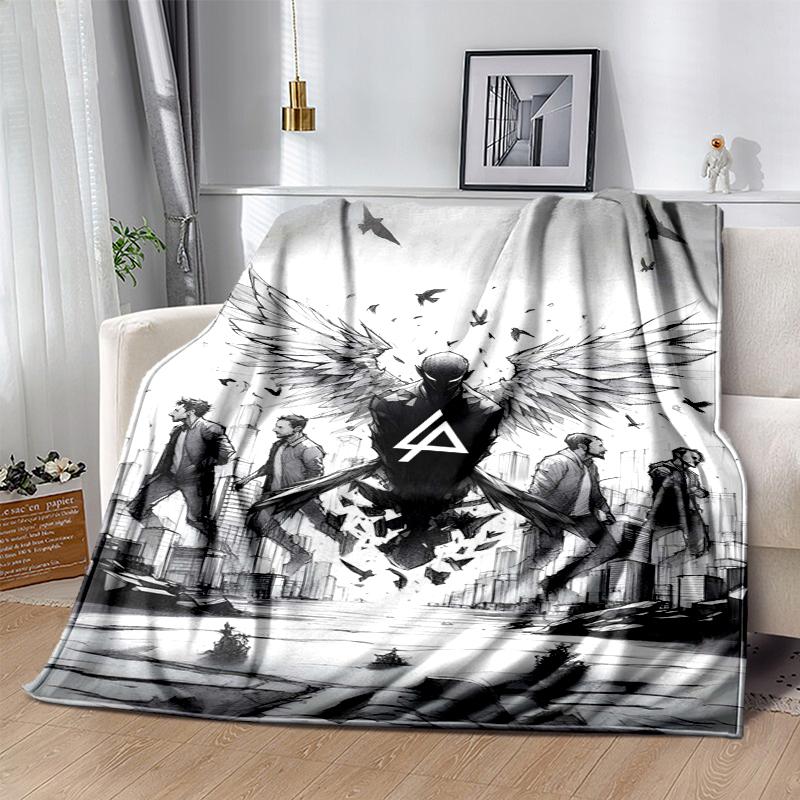 Linkin Park Flannel Blanket Soft All-Season Throw, Design for Camping, Car Travel, Hiking Sofa, Bed, Office Perfect Gift for Parties
