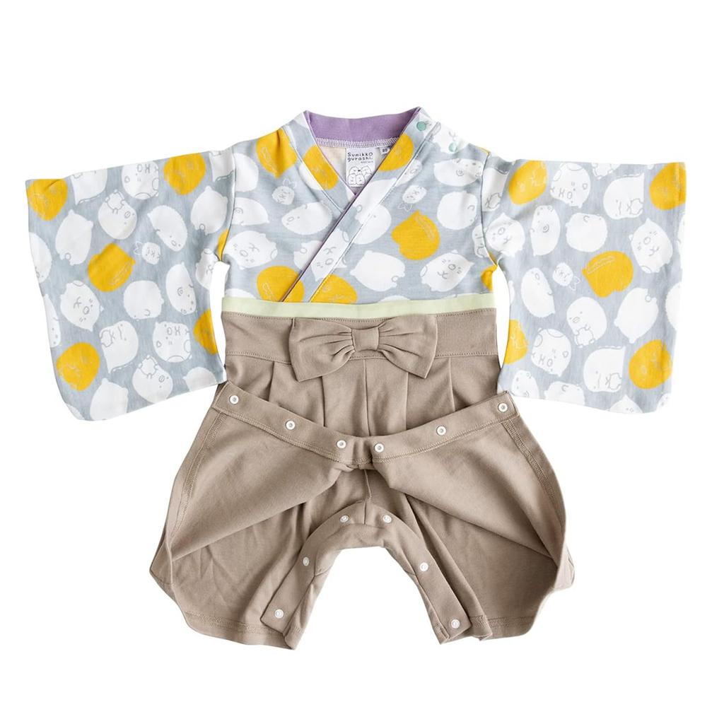 Sumikko Gurashi Hakama Baby [KYOETSU] Rompers, Rompers, Hakama, Boys, (60, 14. Saxophone-2 (Sumikko Gurashi))