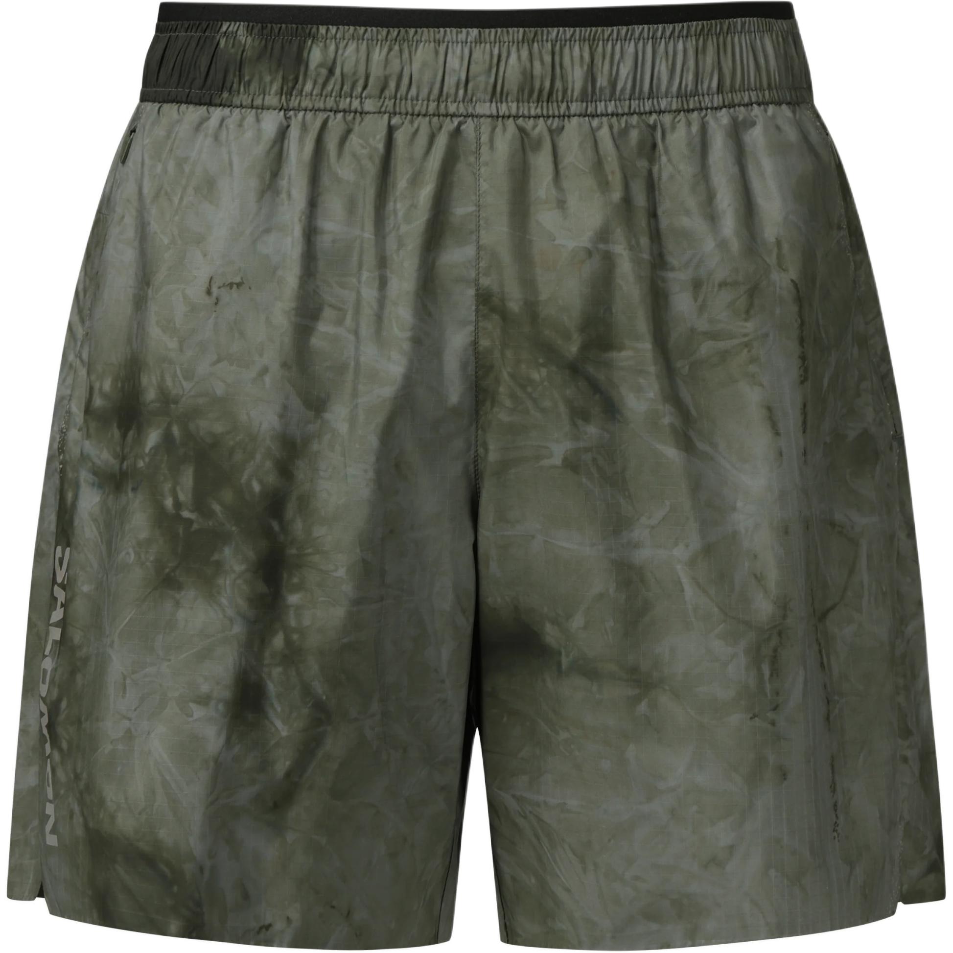SALOMON Sports Shorts Unisex Dark Khaki Moderate C30487 L