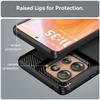 For Motorola Edge 50 5G Case with Screen Film WANLONFENG LS Series Big Lens Hole Brushed Texture TPU Phone Cover
