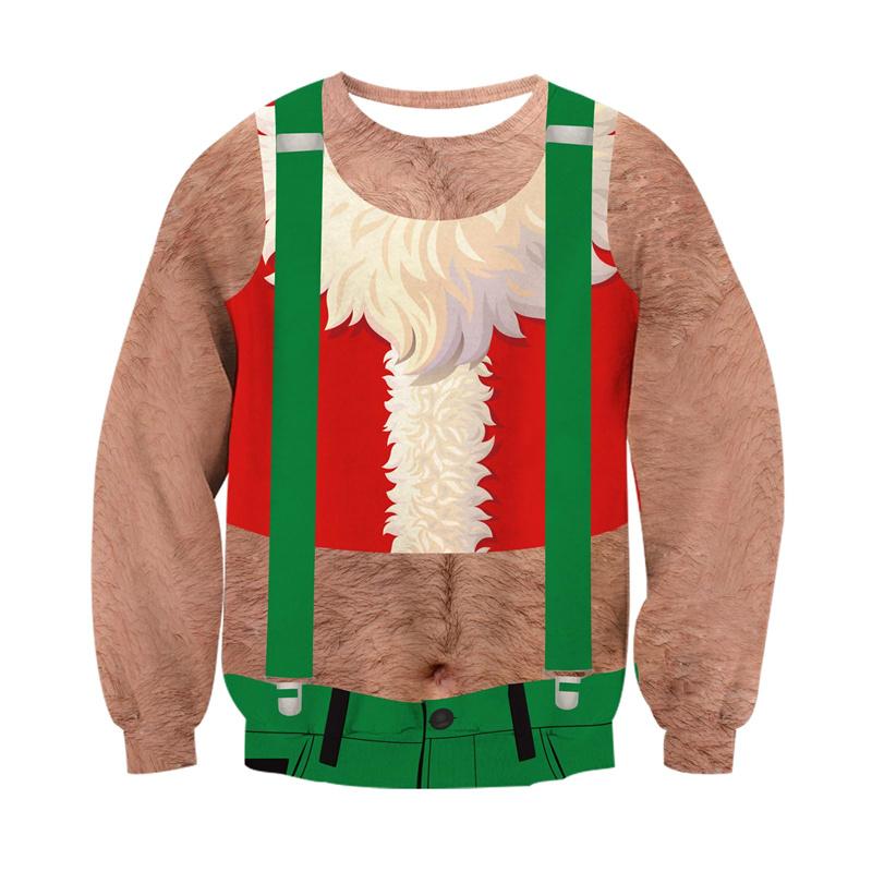 Men Women 3d Printing Funny Xmas Sweatshirt Crewneck Long Sleeve Pullover Oversized Hoodies