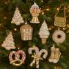 Cane Candy Santa Claus Hanging Ornaments Snowman Xmas Tree Pendant  Party Favors