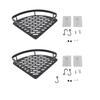 Bathroom Corner Shelves Shower Caddies Space Aluminum Wall Mounted Shower Organizer Storage Rack for Kitchen Toilet