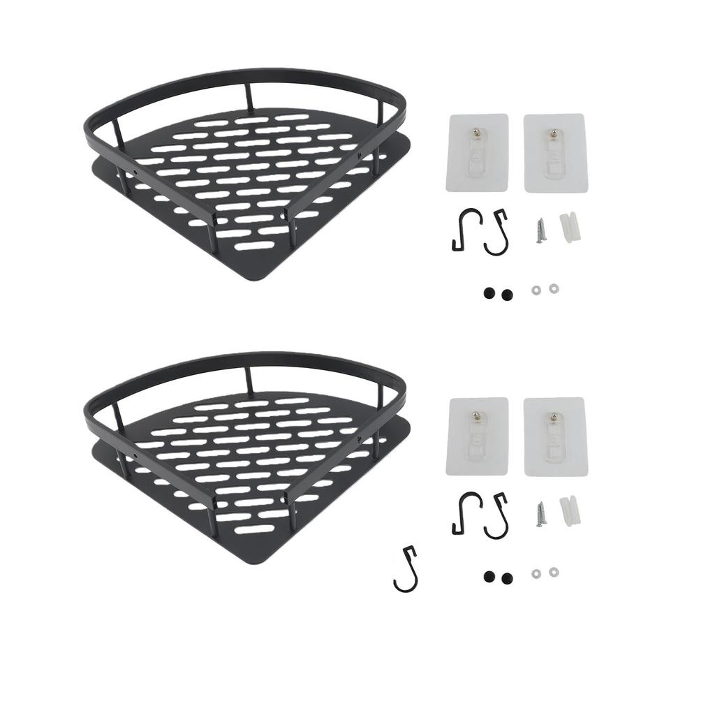 Bathroom Corner Shelves Shower Caddies Space Aluminum Wall Mounted Shower Organizer Storage Rack for Kitchen Toilet