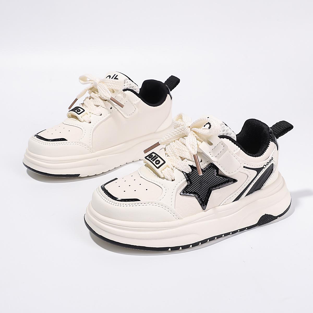 Kids Sports Skate Shoes 2026 - New Spring/Autumn Collection, Casual White with Soft Sole for Boys and Girls Size 28 - Length 17.6cm