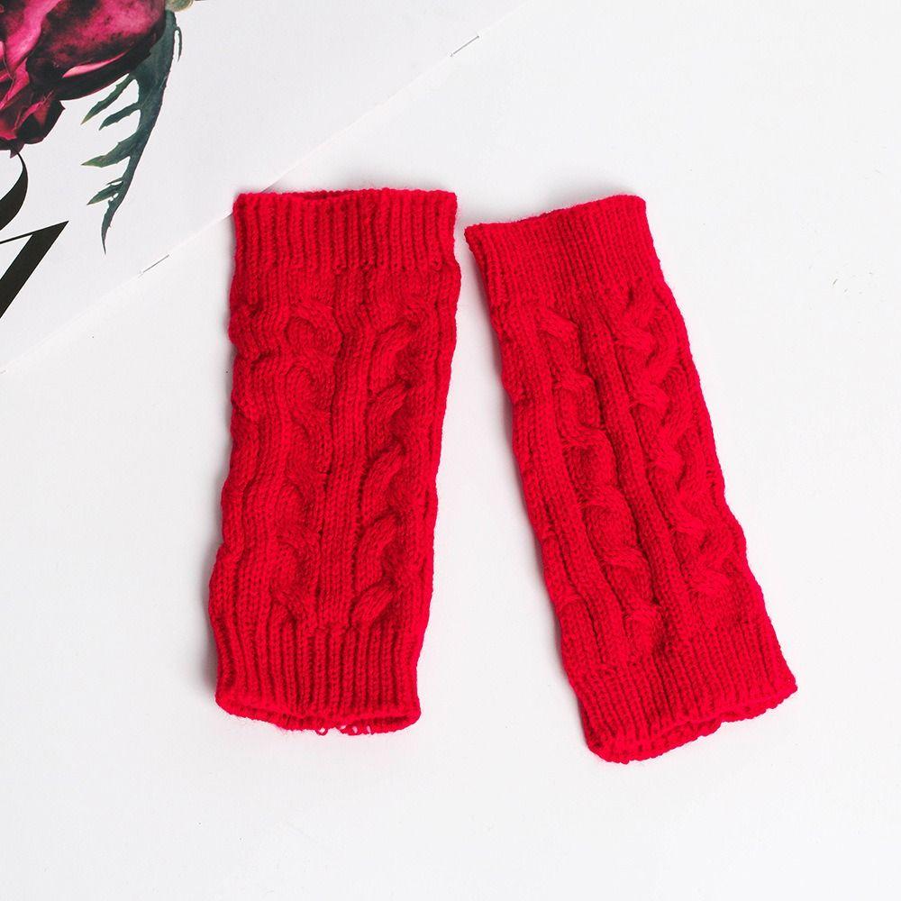 Outdoor Riding Mittens Winter Gloves Twists Gloves Half Finger Gloves Knitted Gloves Winter