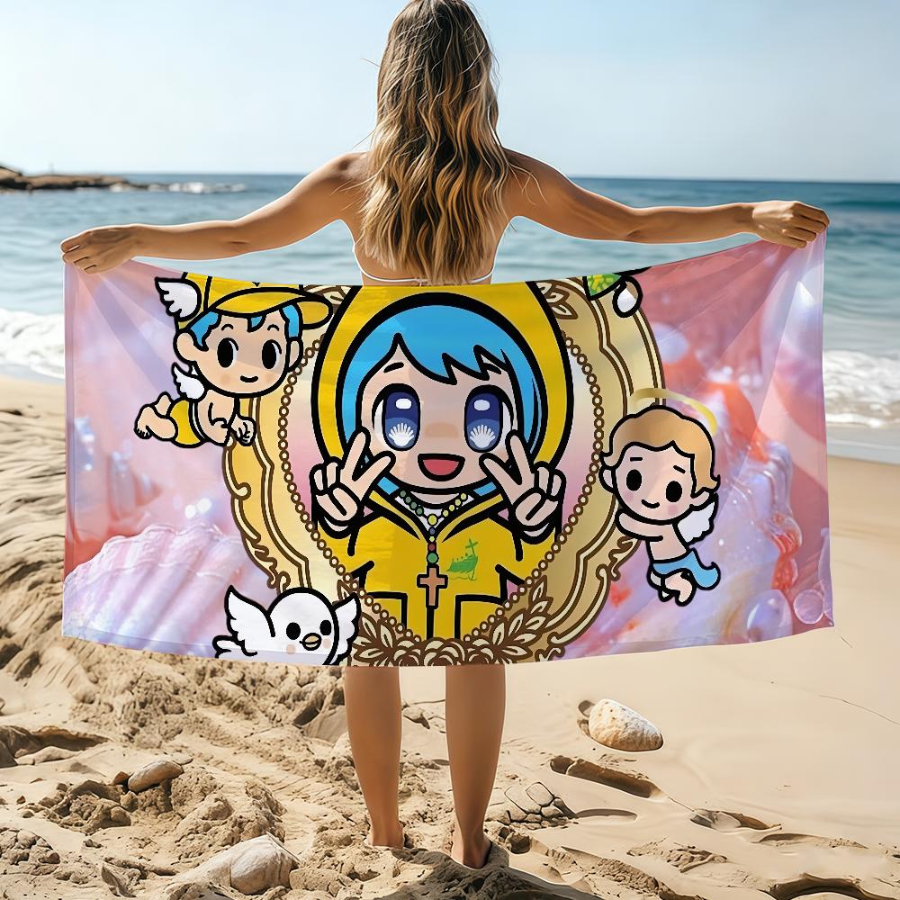 

Cute Light Vatican L-Luce Masco Towel Beach Towel Oversized Quick Dry Towel Absorbent Soft Swim BeachTowels for Men Women W30*H60(CM)