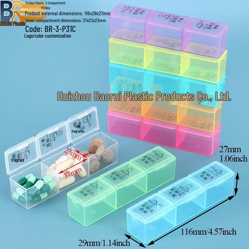 7-Day Round Petal Pill Box: Compact 7-Grid Medicine Organizer for Travel
