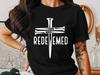 Redeemed Nail Cross T-Shirt, Jesus Christian Tee, Faith Religion God, Gift Idea for Christians, Inspirational Religious Shirt