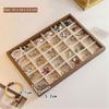 Walnut Wood Jewelry Storage Drawer 30 grid Jewelry Organizer Wood Grain Jewelry Tray  Ring Storage