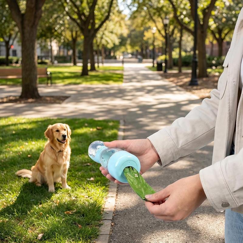 3-in-1 Portable Dog Water Bottle with Food Container, Leak-Proof Pet Water & Food Dispenser for Outdoor Travel, Hiking, Walking