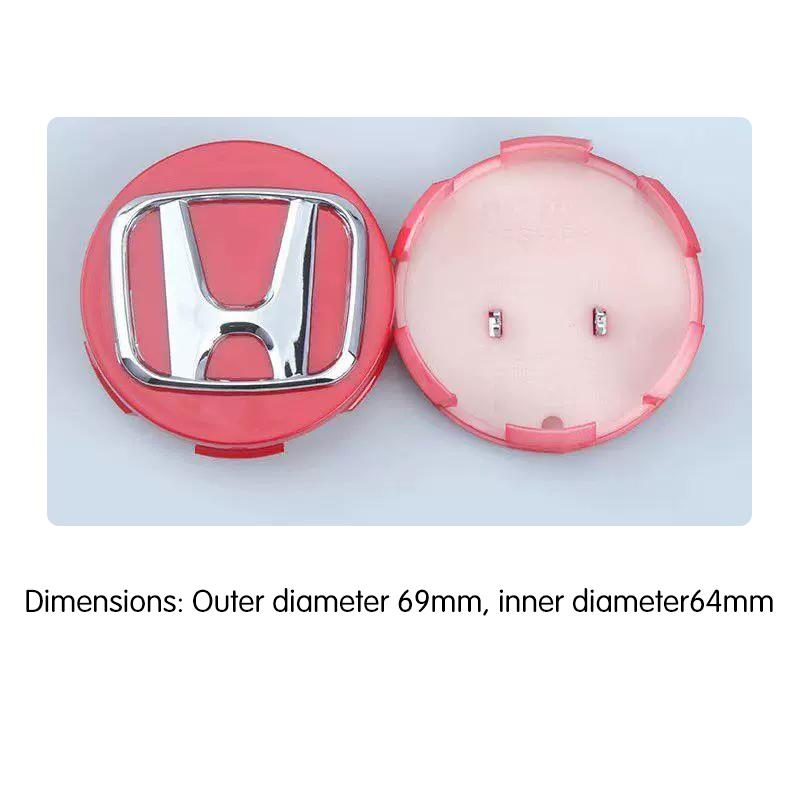 4Pcs Car Wheel Hub Center Cap Metal Emblem Stickers For Honda Civic Accord Fit City Vezel CRV Odyssey Pilot Jazz Prelude Insight