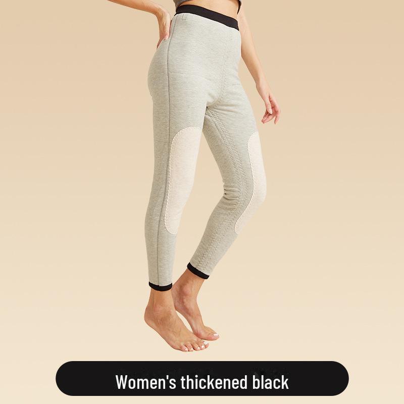 

Dusen Luwang шерстяные и шелковые женские теплые бархатные брюки и мужские хлопковые осенние брюки с высокой талией Ladies Thick, XL чёрный