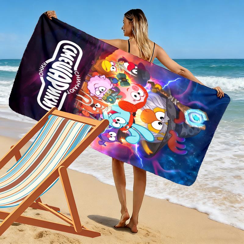 Smeshariki Towel, Large Soft Quick Dry Towel for Beach Camping Swimming