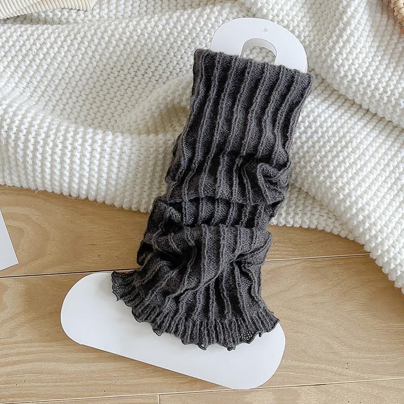Socks Knitted Socks Solid Color Long Tube Calf Socks Season Stacking Socks Lolita Socks Women