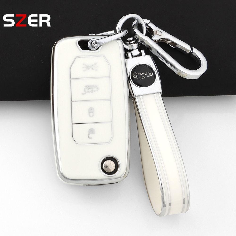 Fashion Tpu Key Case Cover For Jeep Renegade Compass 4 Buttons Remote Fob Protection Folding Keychain Holder