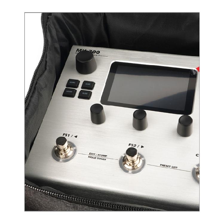 Ergonomische Gitarrenpedal-Effekt-Aufbewahrungstasche Reißfeste Polyester-Außenseite Innenaufteilung für Musiker present