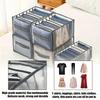 3pcs Premium Fabric Wardrobe Storage Boxes - with Handles, Foldable Drawer Organizer, Transparent Mesh Design, Space-Saving Clothing Storage System