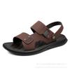 Sandals Men's Leather Casual Sports Beach Slippers Summer New Trend Soft-soled Dual-purpose Slippers Non-slip Sandals