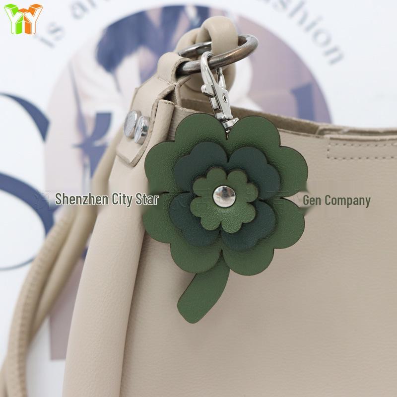 Kreativer vierblättriger Klee Schlüsselanhänger - Blumen-Taschenanhänger & Auto-Schlüsselanhänger