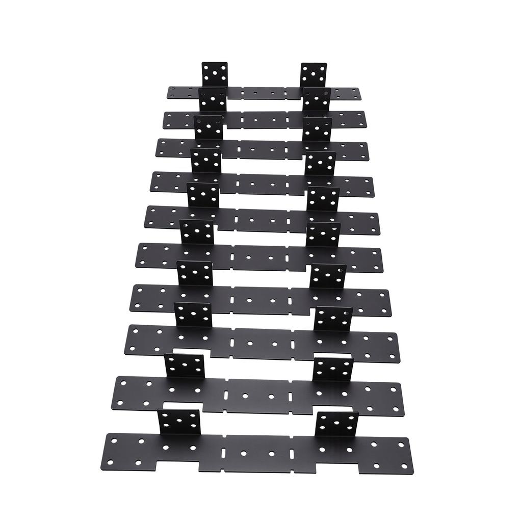 10 stuks Verstelbare Trapleuning Hangers Verborgen Terras Trapleuningen Connectoren voor 2x12 Trapleuningen Compatibel met de Meeste