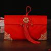 Classic Lucky Money Bag Clear Texture Faux Silk Visiting Relatives New Year Red Envelope for Family
