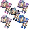 19805 Kinder Jungen Mädchen GOAT Cartoon Print Langarm T-Shirt Hose Hosen Sets