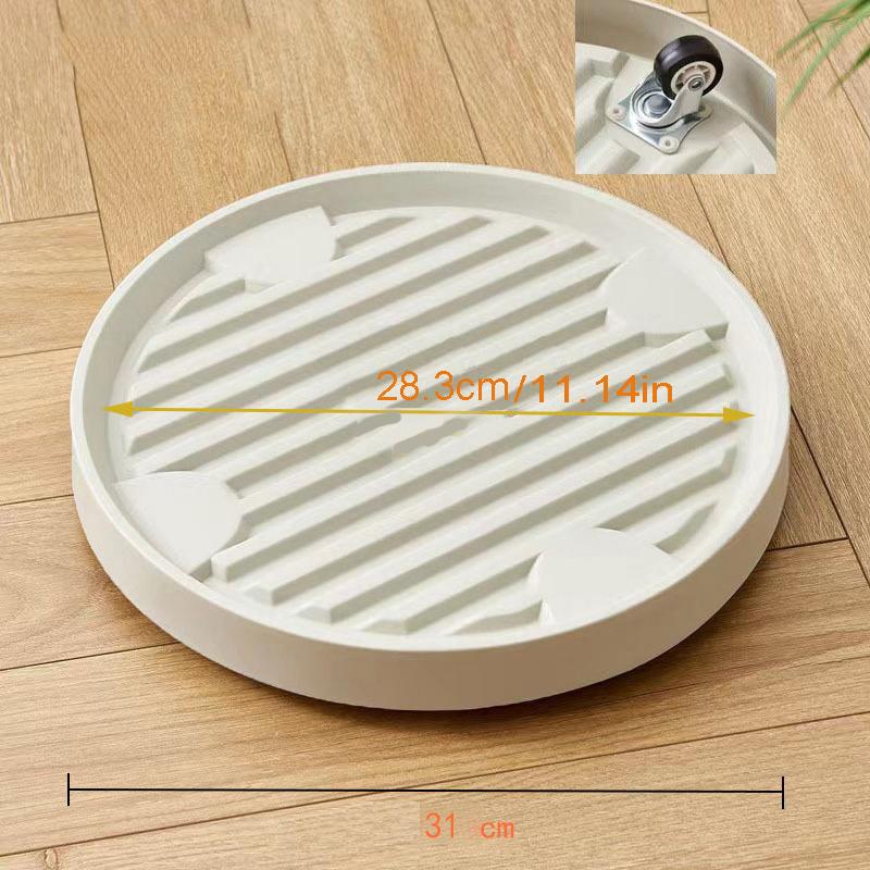 Heavy Duty Plant Saucer with Wheels Rolling Flower Pot Coaster Plastic Planter Dolly with 360° Casters Self Draining Mobile Potted Trolley