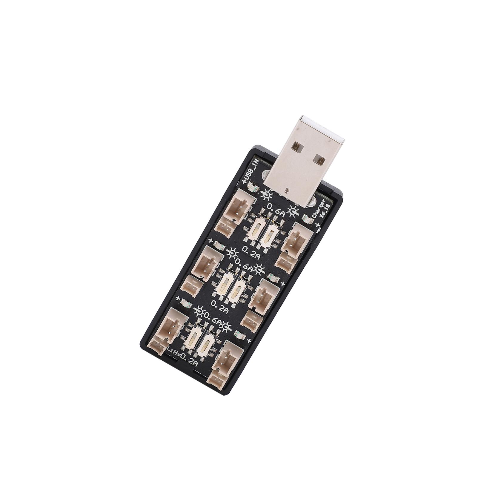 

6-канальний USB-зарядний пристрій для акумуляторів 3,8 В 2,5Плата зарядки 4,35 В зі світлодіодними індикаторами