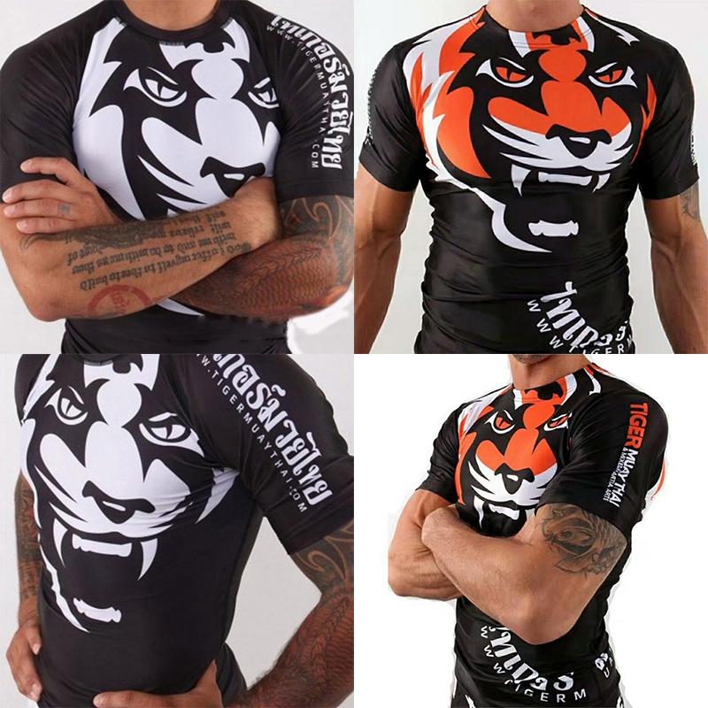 

Мужская тренировочная компрессионная рубашка с 3D принтом, быстросохнущие колготки для бега, спортивная одежда с короткими рукавами, одежда для тренировок