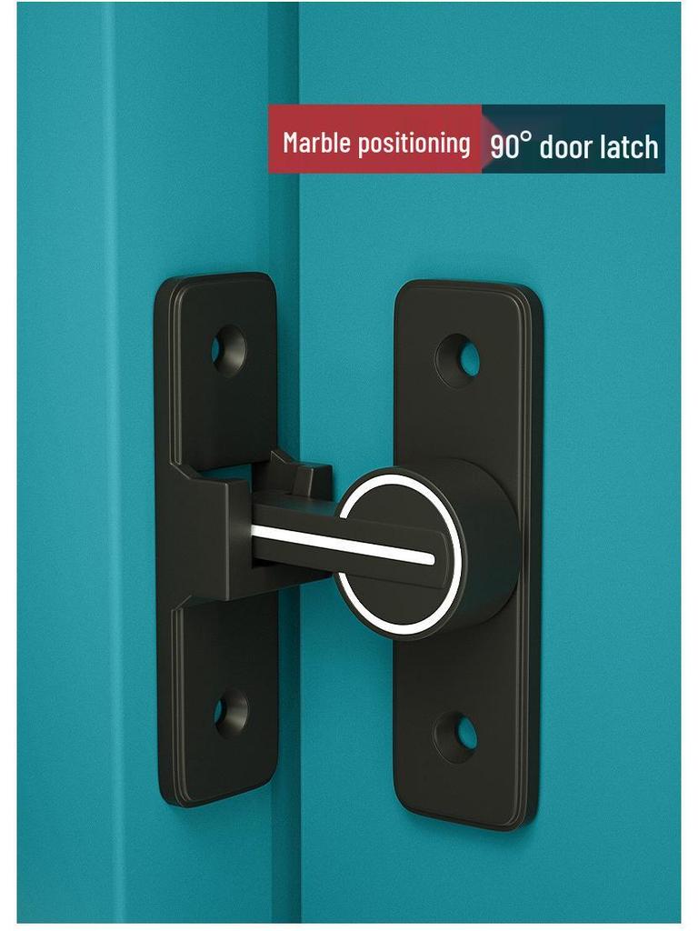 Punch-Free 90° Sliding Door Latch & Lock for Barn, Bathroom, or Toilet Doors