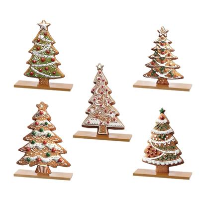 Wooden Gingerbreads Christmas Tree Table Centerpieces Farmhouse Rustics Christmas Decoration Christmas Tree Decorations