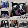 Supernatural Teen American TV T-Teen Wolf Capa de Almofada Capa de Almofada de Lançar Botão Oculto Poliéster Durável Almofada de Cadeira