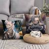 Game Genshin Impact Neuvillette Pillow Case Square Pillow Bedroom Sofa Leisure Comfort Cushion Car Living Room Home Decoration
