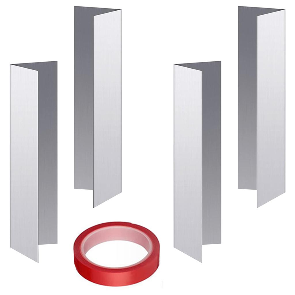 4Pieces Weatherproof Garage Door Seal Strips with Adhesive Tape Portable Accessory for Dust and Insect Preventions