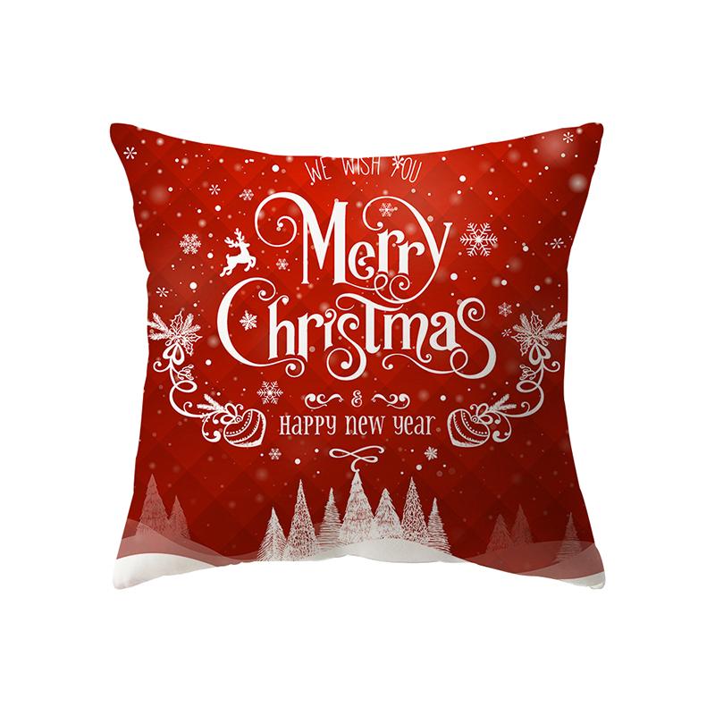 Christmas Tree Christmas Theme Decoration Printing Pattern Cushion Cover Home Living Room Sofa Decoration Pillow Pillow Cover