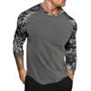 Kamuflasjestil Trykket Raglanermer Herre Topp med Korte Ermer