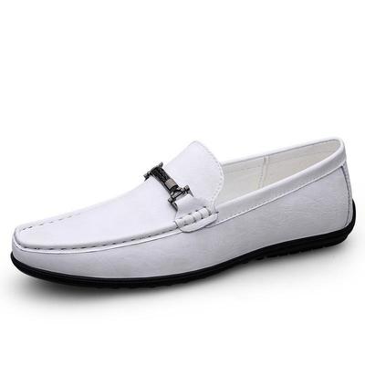Men's Leather Slip-On Loafers - Casual Flat Driving Shoes In Large Sizes