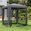 319219 vidaXL Party Tent with 4 Mesh Sidewalls Anthracite 2x2m