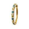 Enamel Flower Bangle Colorful Women's Hand Bracelet Fashion Vintage Cloisonne Bangle  Jewelry Gifts