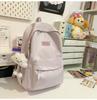 Schoolbag Japanese simple backpack large capacity high sense casual backpack male multi-function solid color female college student schoolbag tide