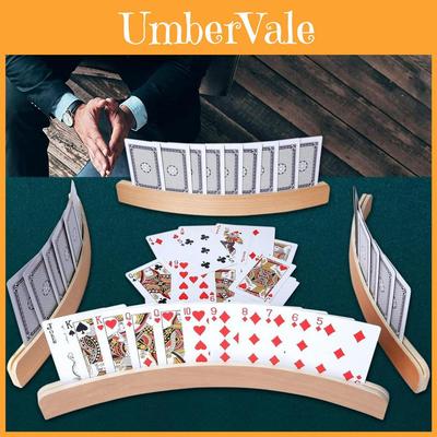 Houten Kaarthouder Pokerrek Met Uitgebreid Ontwerp Voor Kaartliefhebbers