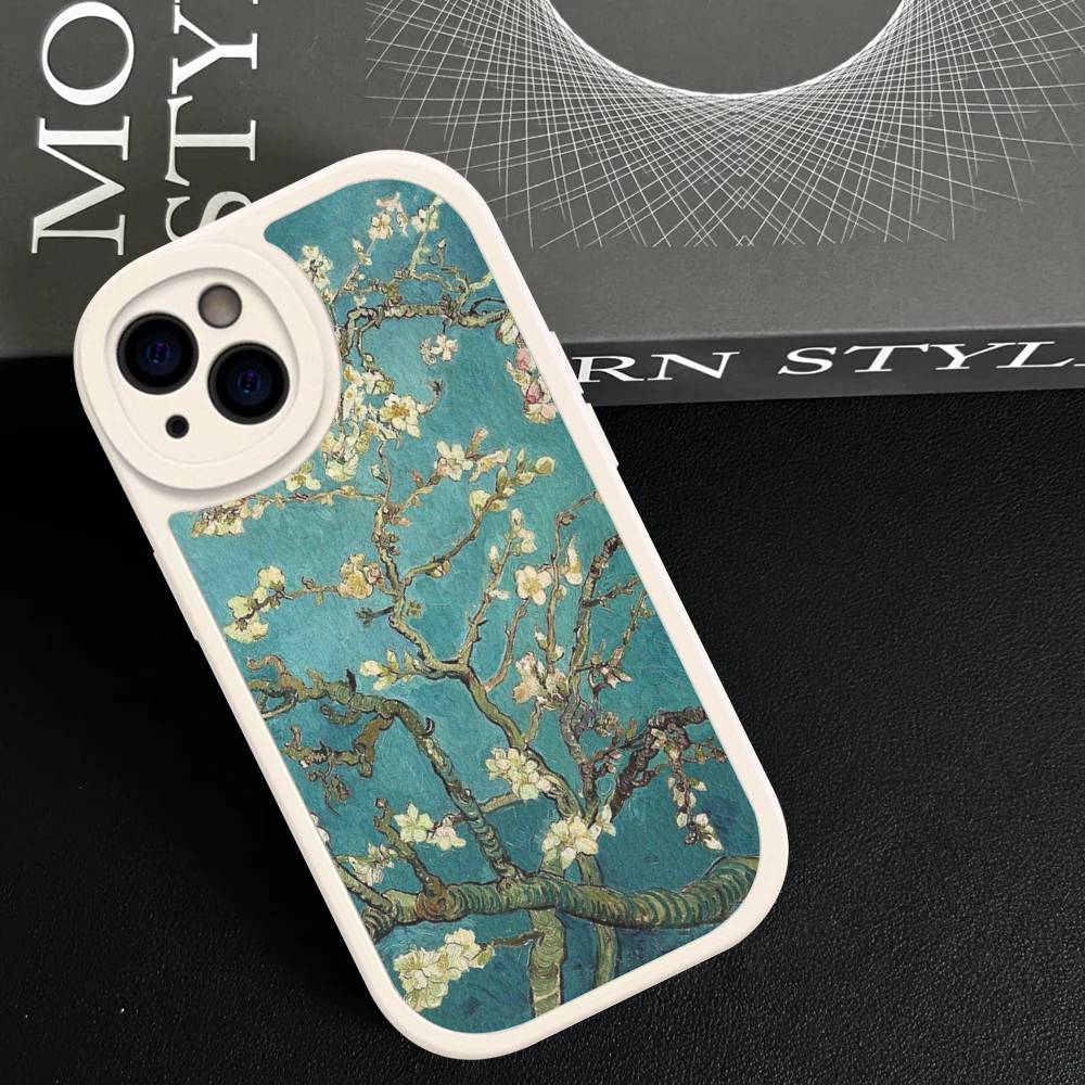 Art Vincent Van Gogh Leather Phone Case For iPhone 16 15 14 13 12 11 Pro Max Plus Shockproof Cover