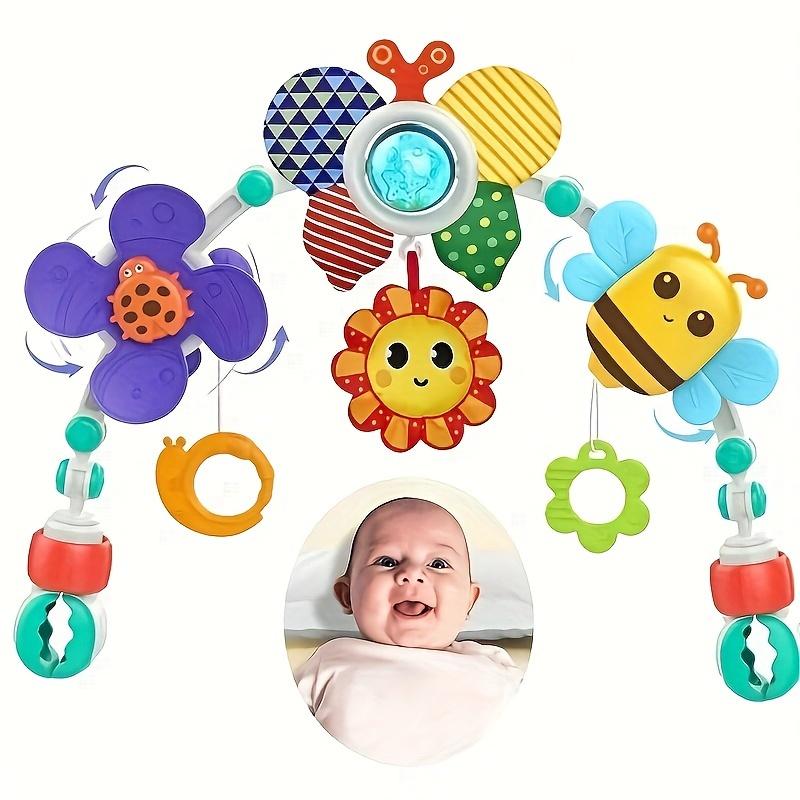 Adjustable Hanging Mobile Toy for Infants Vibrant Nature Themed Design with Butterflies, Flowers, and Bees  Ideal for Crib, Car Seat, and Stroller