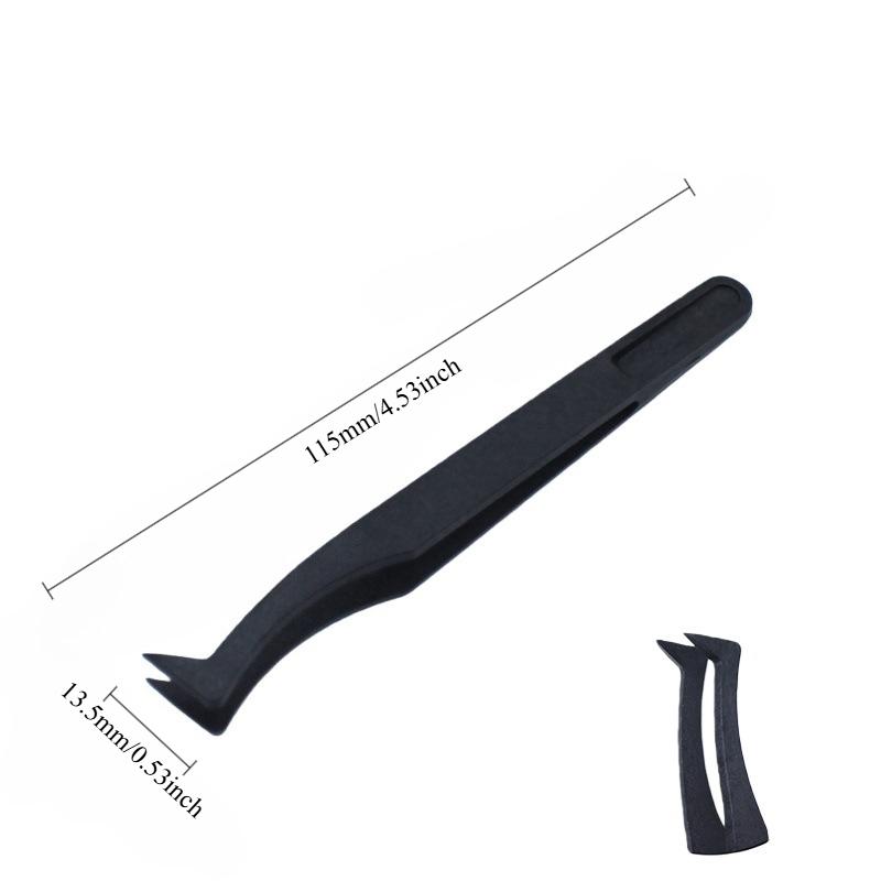 Insulated Anti-Static Black Tweezers - Industrial-Grade Nylon Tweezers with Pointed Electronic Repair Specialized  Tool