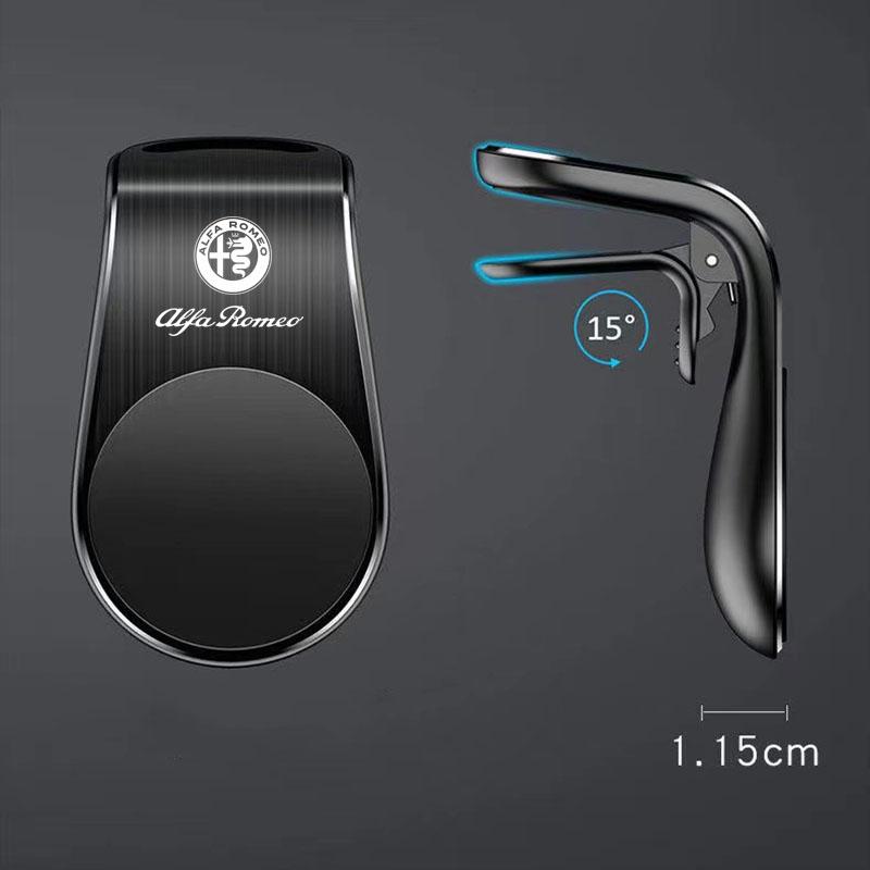 Car Stickers Magnetic Car Phone Holder Air Vent Clip Mount GPS Holder Car Stickers For Alfa Romeo Giulia Giulietta Tonale MITO STE6