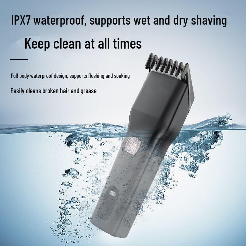 

Детская машинка для стрижки волос двойного назначения с ЖК-дисплеем для влажной и сухой стрижки — электрическая машинка с 7 регулируемыми скоростями для гладкого бритья. D027